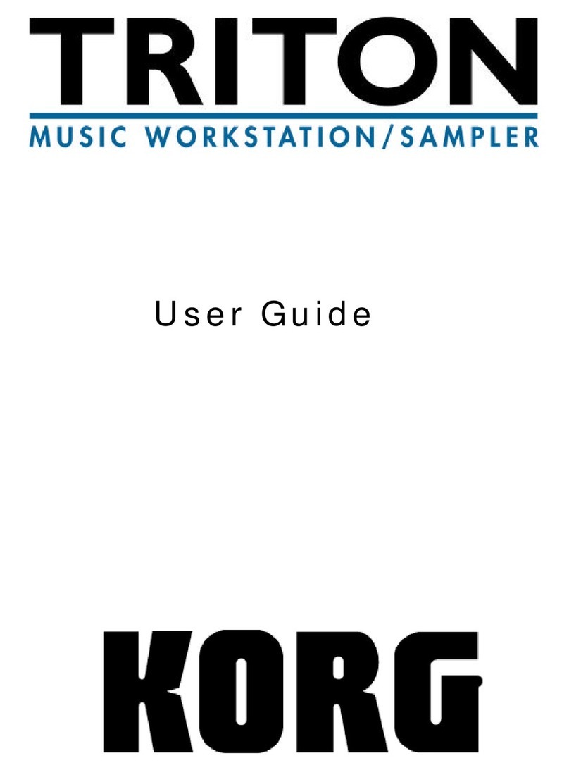Korg TRITON Musical Instrument User manual