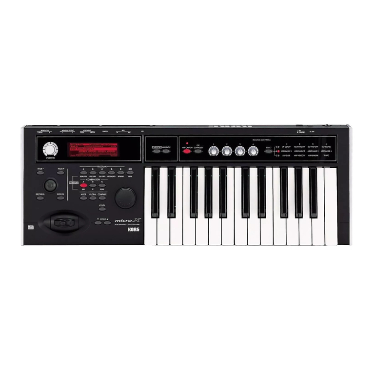 Korg MICRO X Operation guide