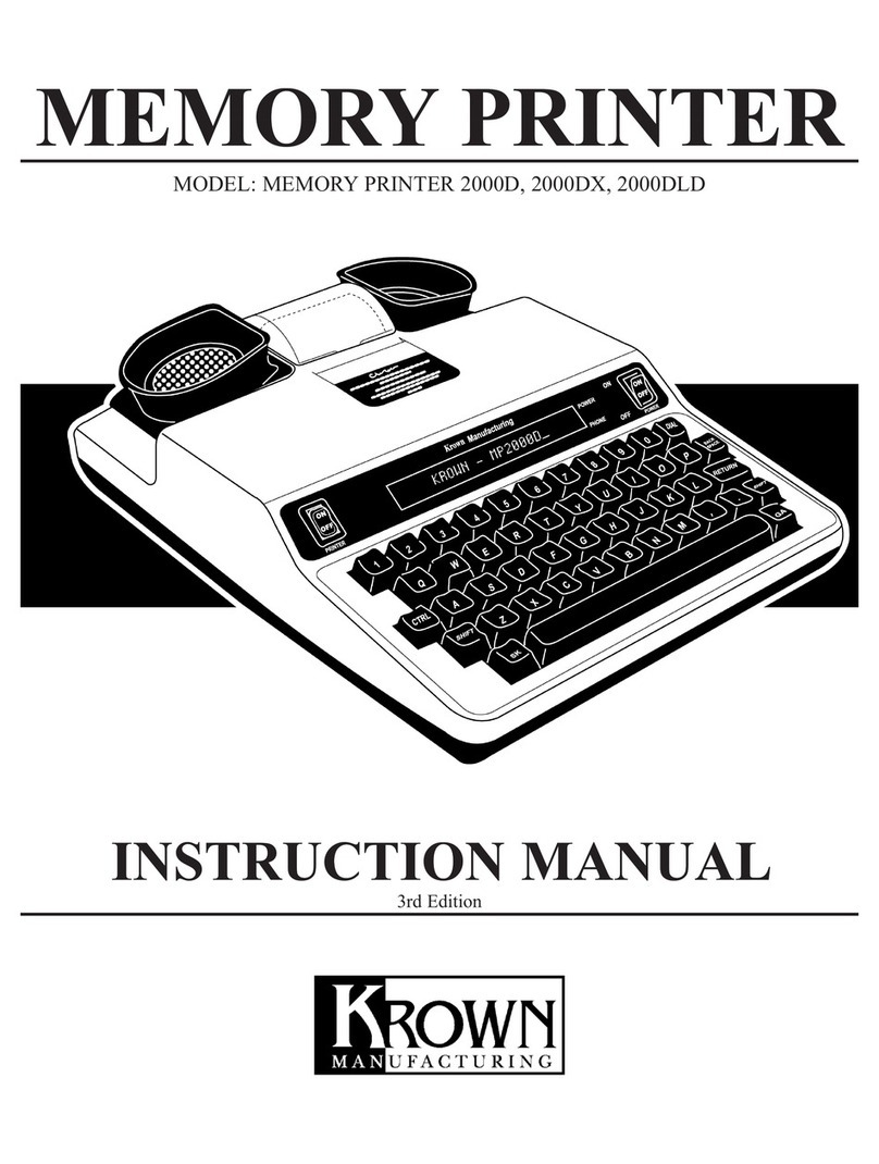 Krown PortaPrinter 2000DLD User manual Krown PortaPrinter 2000DLD User manual