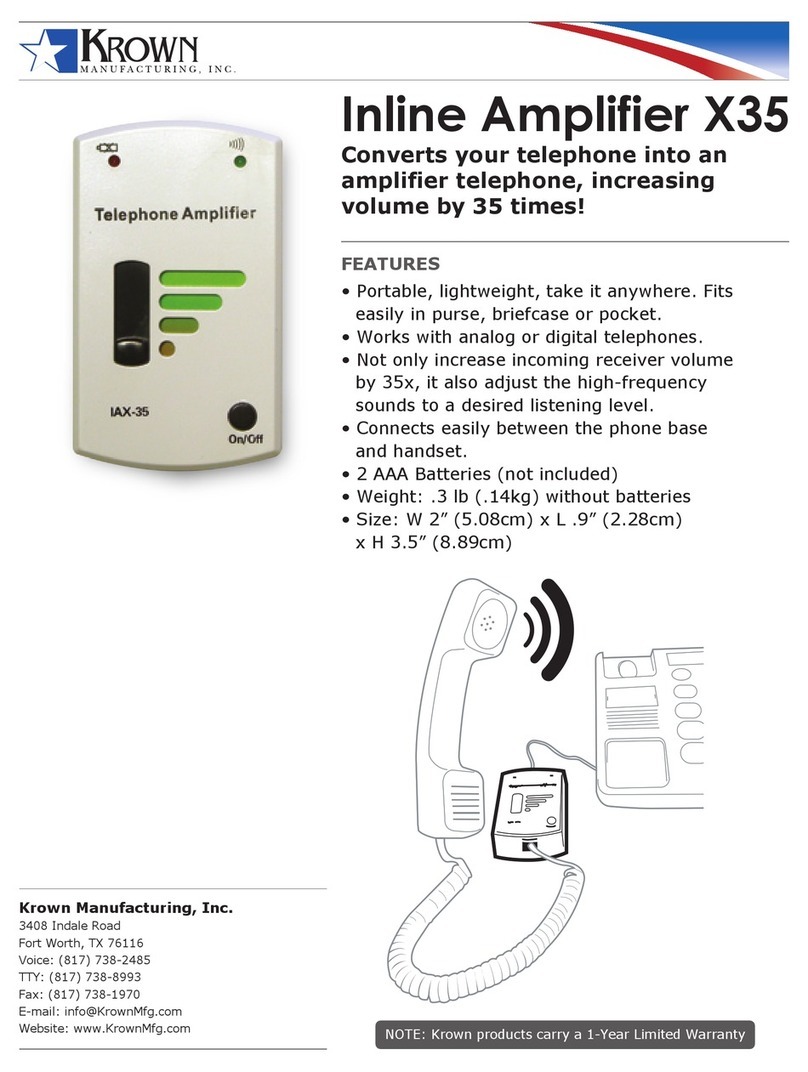 Krown Inline Amplifier X35 datasheet