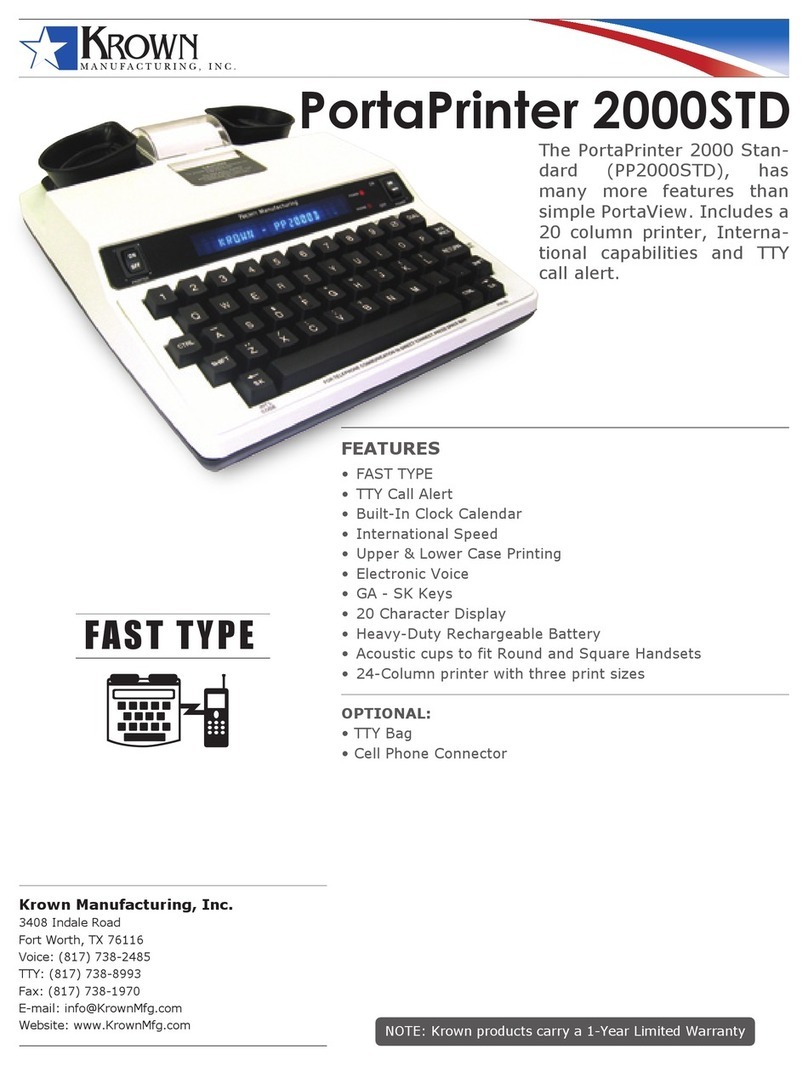 Krown PortaPrinter 2000STD User manual
