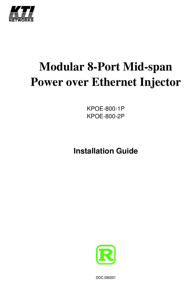 KTI Networks KPOE-800-1P User manual
