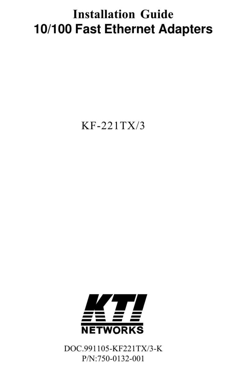 KTI Networks KF-221TX/3 installation guide
