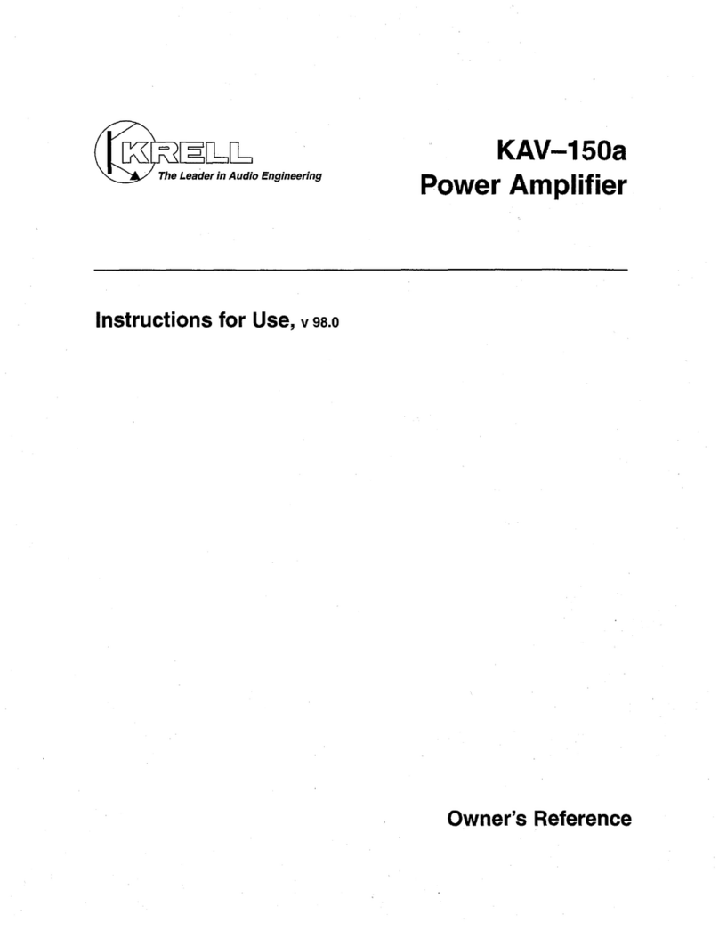 Krell Industries Power Amplifier KAV-150a Owner's reference