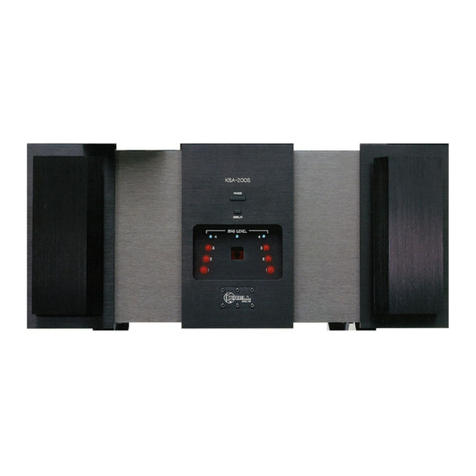Krell Industries KSA-100S Quick start guide