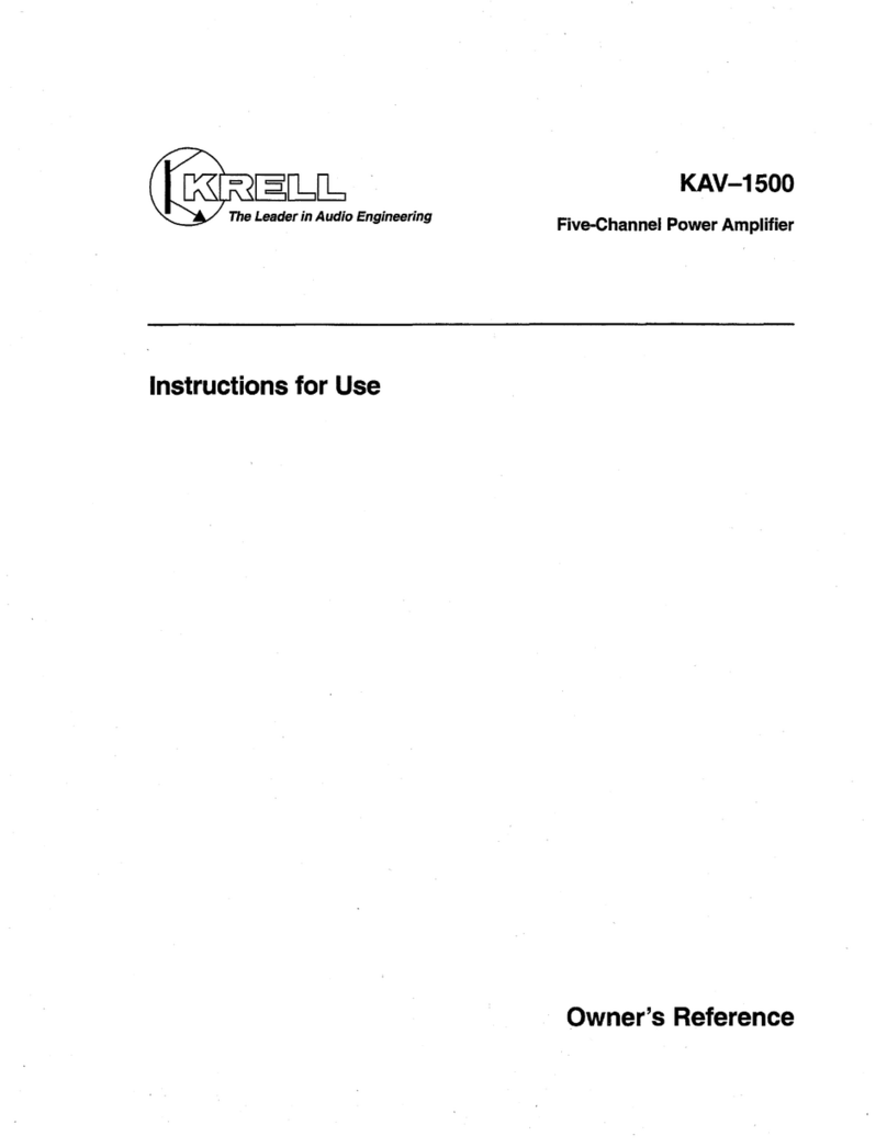 Krell Industries Five-Channel Power Amplifier KAV-1500 Instructions for use