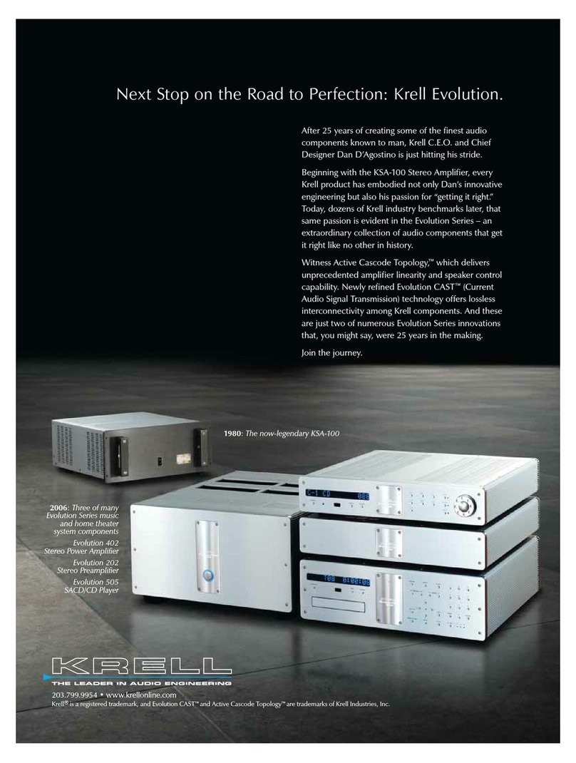 Krell Industries Evolution 402 User manual