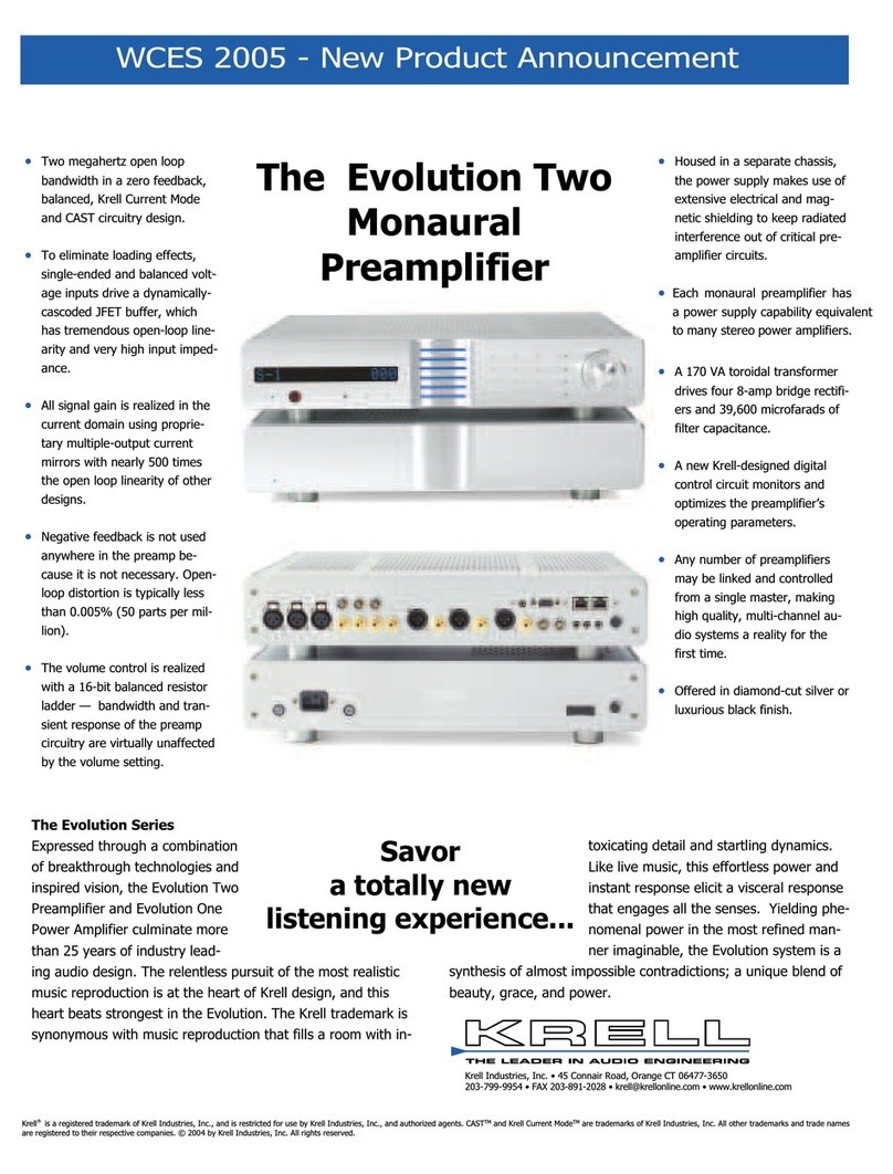 Krell Industries Evolution Two brochure