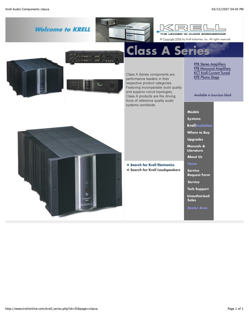 Krell Industries Class A Series brochure