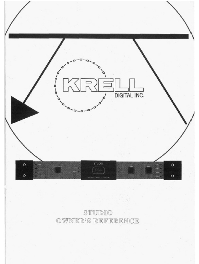 Krell Industries Digital-to-Ana|og Processor STUDIO Owner's reference