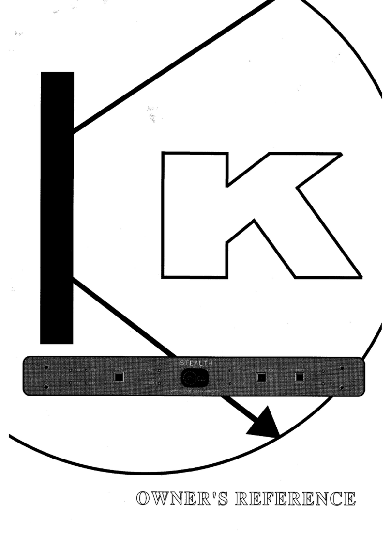 Krell Industries Stealth Stereo Preamplifie Owner's reference Krell Industries Stealth Stereo Preamplifie Owner's reference