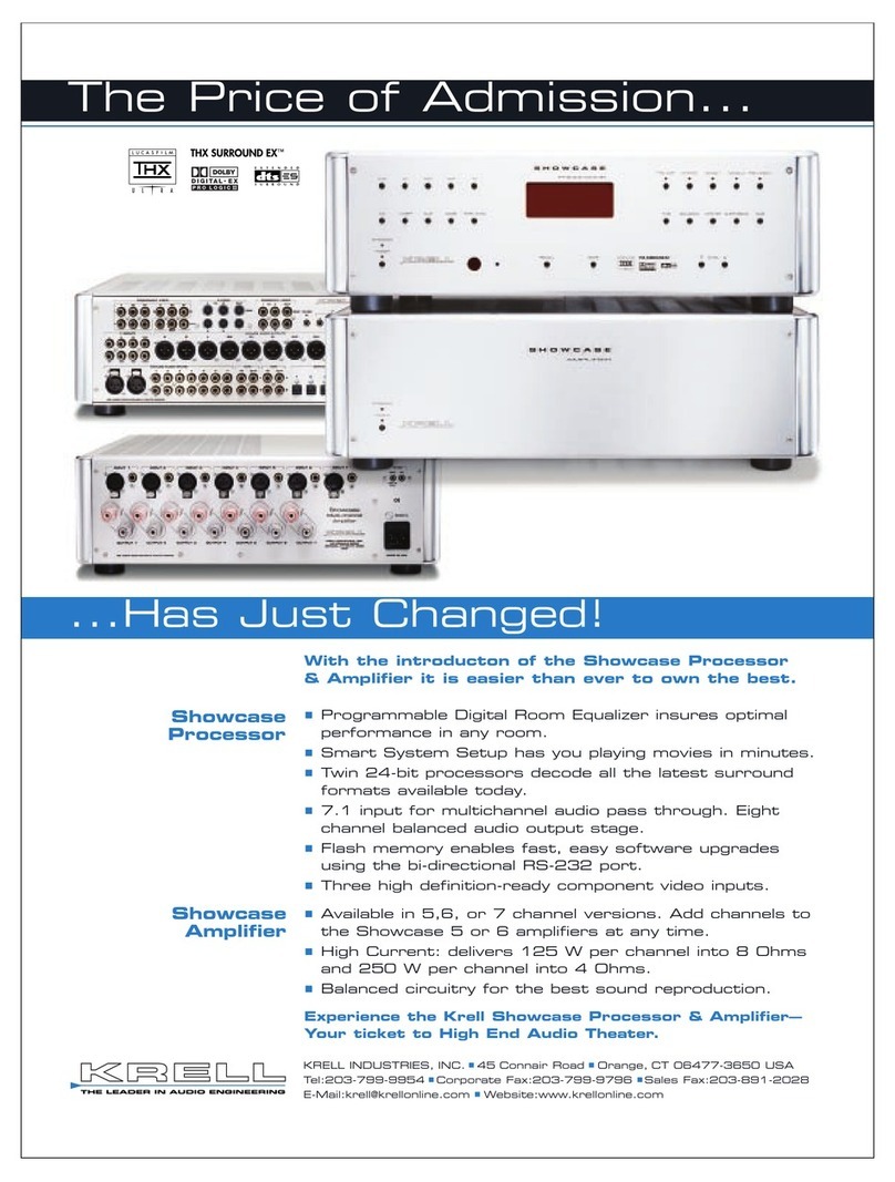 Krell Industries Showcase DVD Brochure & specs
