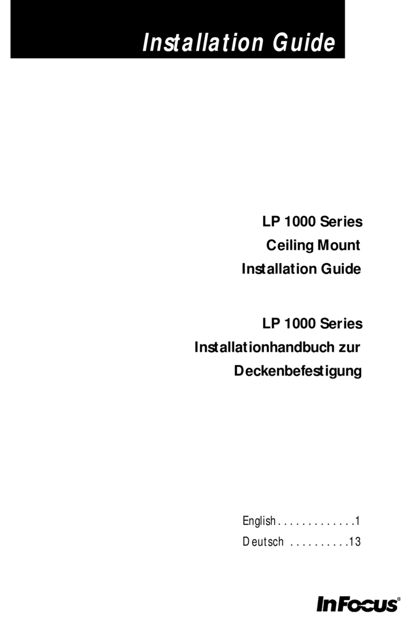 InFocus CEILING MOUNT LP 1000 SERIES User manual