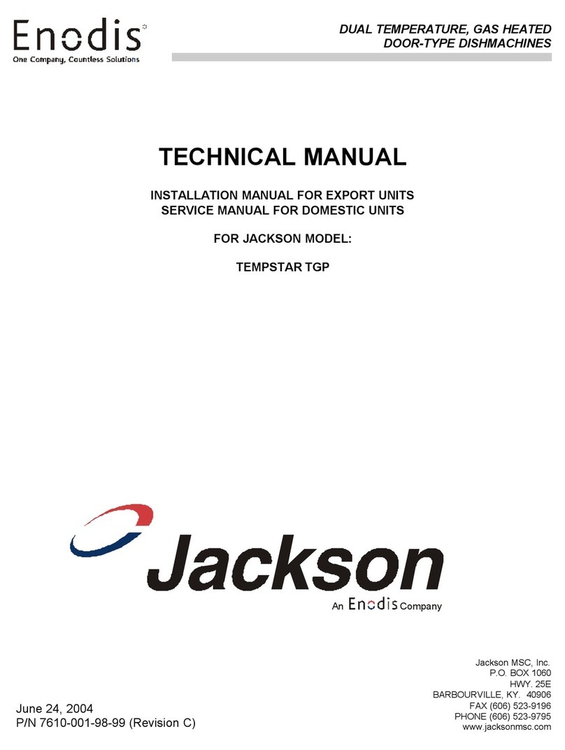 Jackson Gas Heated Door-Type Dishmachines Tempstar... User manual Jackson Gas Heated Door-Type Dishmachines Tempstar... User manual
