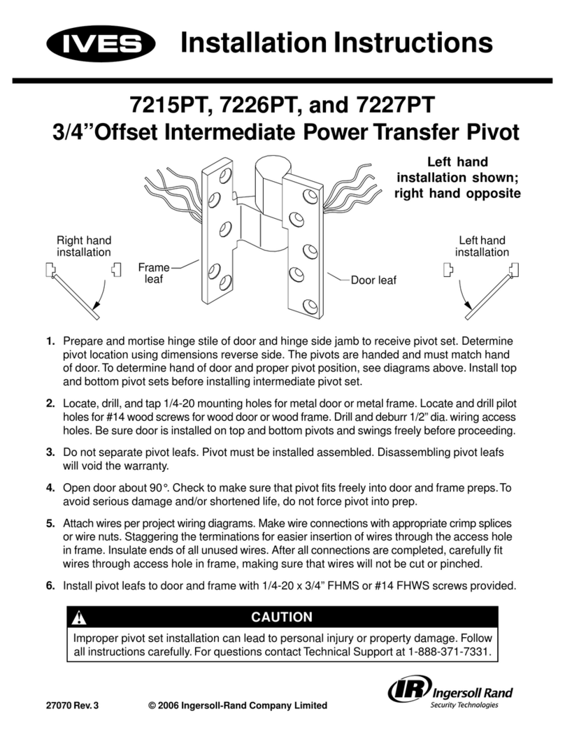 Ives Offset Intermediate Power Transfer Pivot... installation instructions