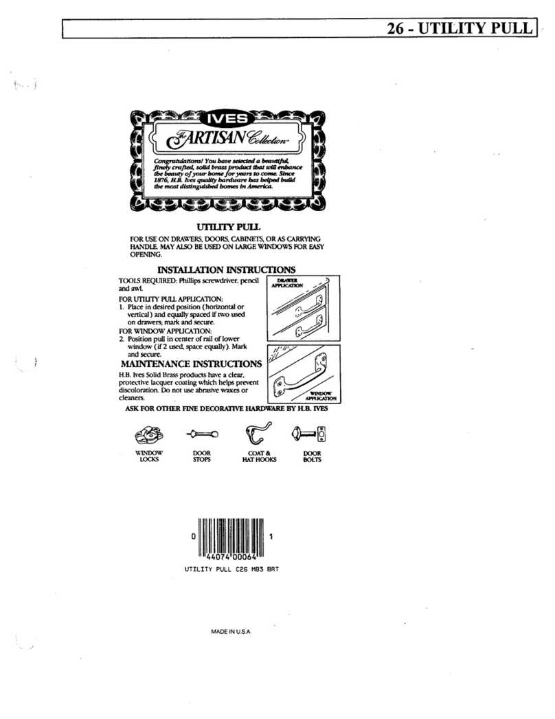 Ives Utility Pull 26 User manual Ives Utility Pull 26 User manual