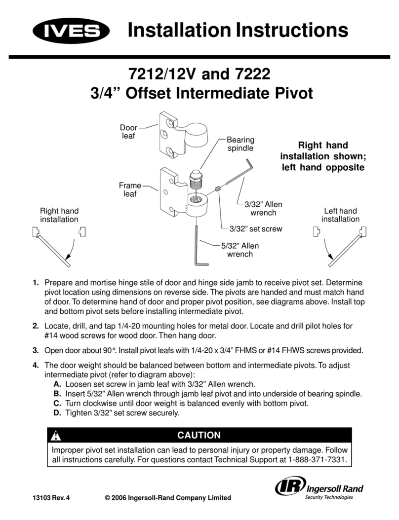 Ives Offset Intermediate Pivot 7212/12V User manual