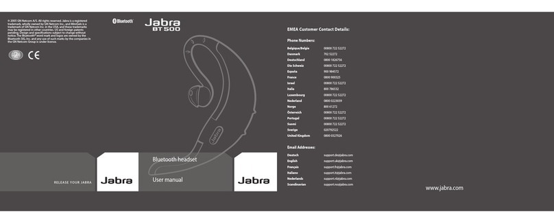 Jabra BT500 - Headset - Over-the-ear user manual
