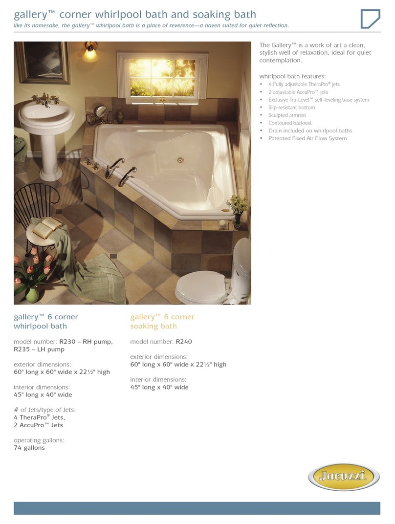 Jacuzzi Gallery R235-LH pump User manual Jacuzzi Gallery R235-LH pump User manual
