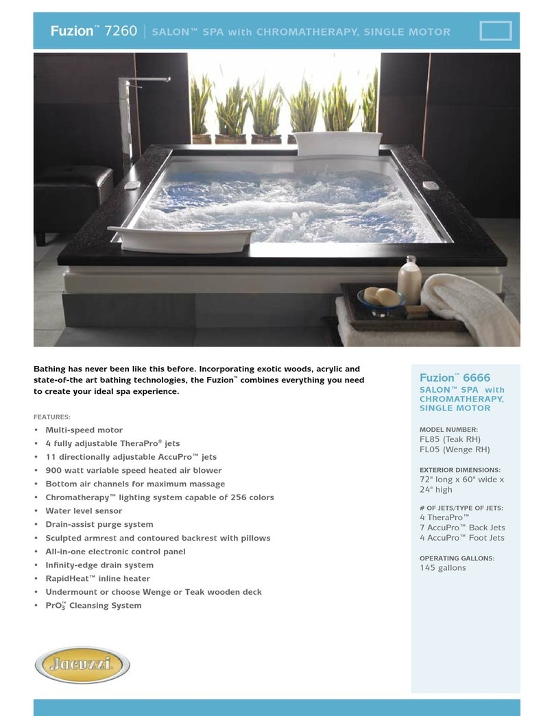 Jacuzzi Fuzion 7260 User manual