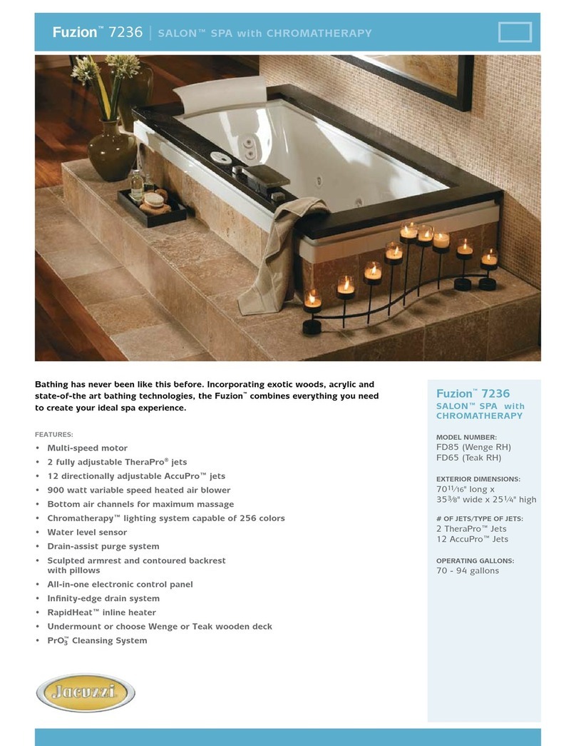 Jacuzzi FUZION 7236 RH User manual