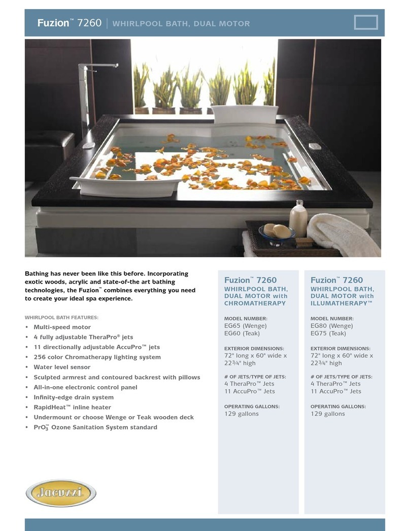 Jacuzzi Fuzion 7260 User manual