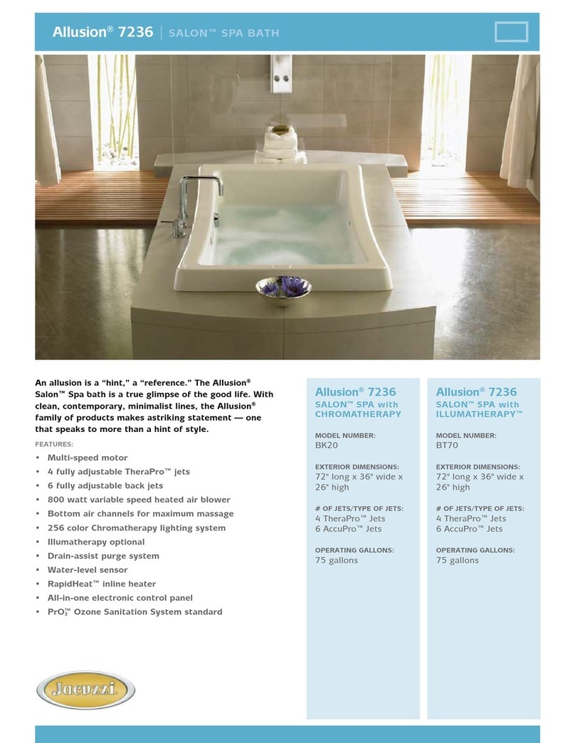 Jacuzzi FUZION 7236 RH Specification sheet