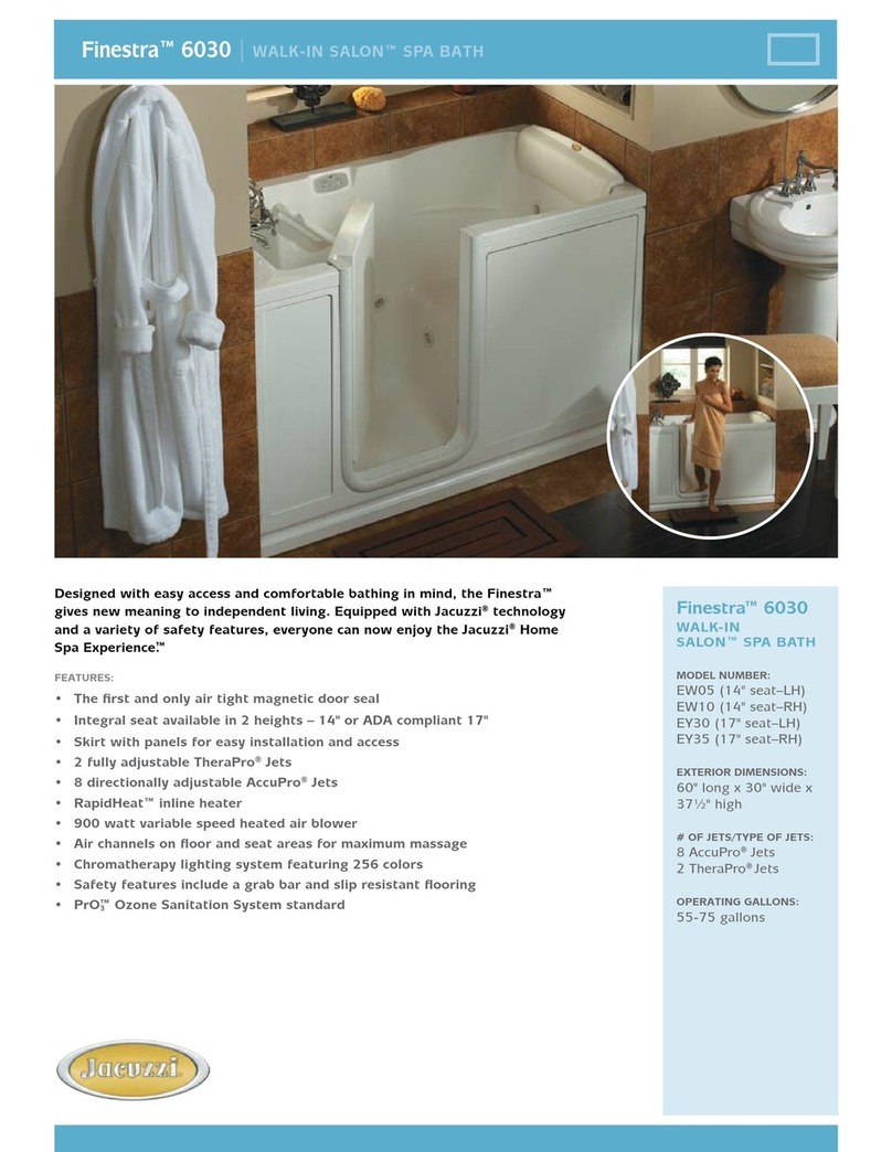 Jacuzzi Finestra EW05 Specification sheet