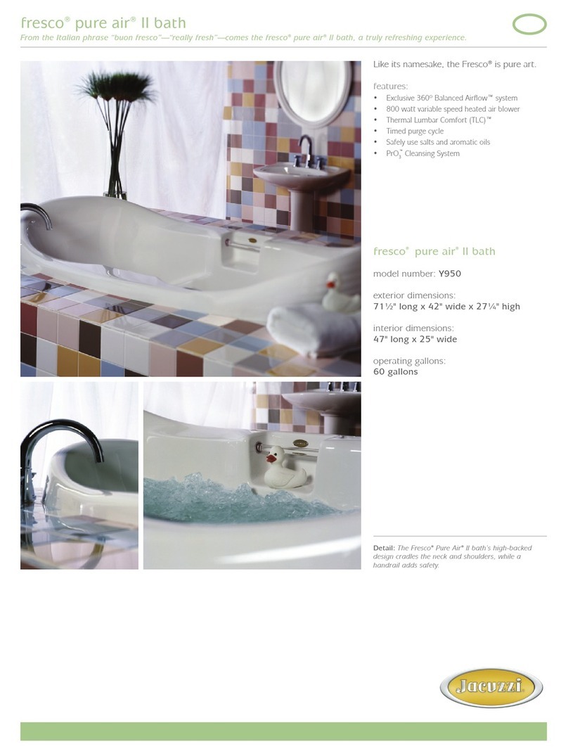 Jacuzzi Fresco Y950 Specification sheet