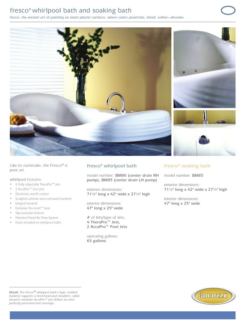 Jacuzzi fresco BM85 Specification sheet