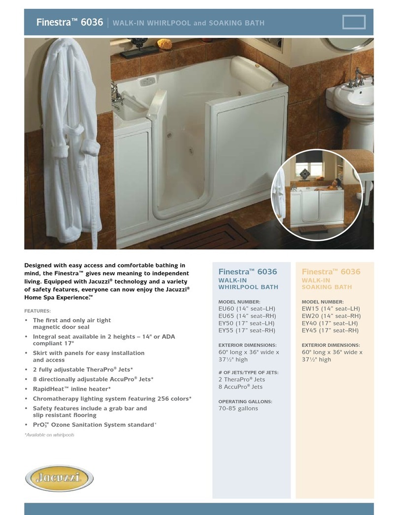 Jacuzzi Finestra 6036 Specification sheet