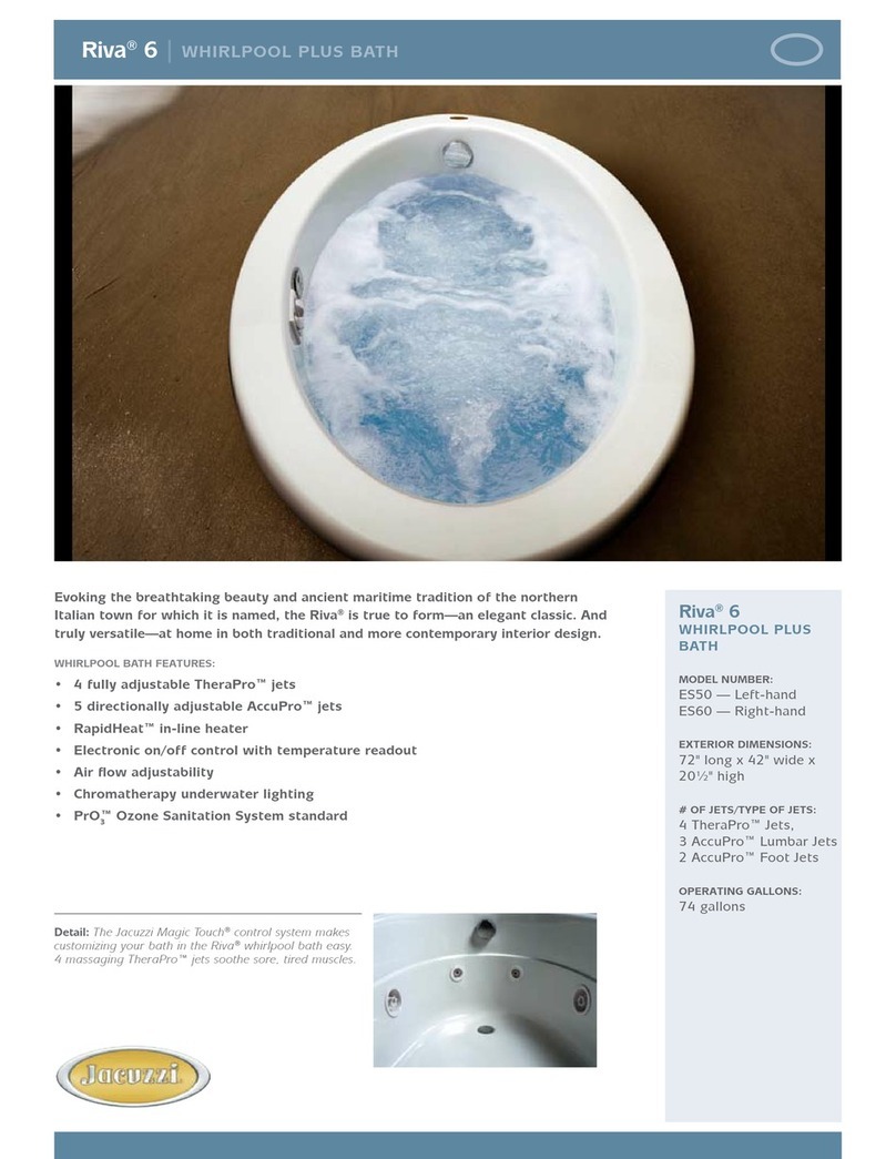 Jacuzzi Riva 6 Specification sheet Jacuzzi Riva 6 Specification sheet