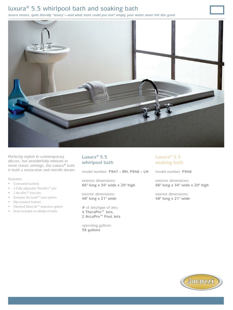 Jacuzzi LUXURA 5.5 Specification sheet