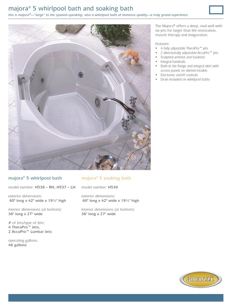 Jacuzzi Majora 5 Specification sheet