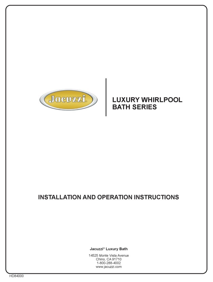 Jacuzzi HD84000 Installation and operation instructions Jacuzzi HD84000 Installation and operation instructions