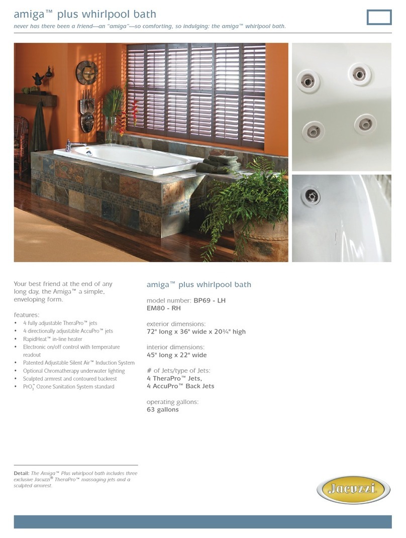 Jacuzzi Amiga BP69 - LH User manual Jacuzzi Amiga BP69 - LH User manual