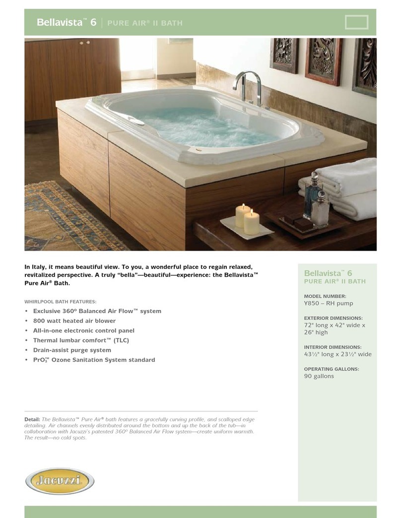 Jacuzzi Bellavista 6 User manual Jacuzzi Bellavista 6 User manual