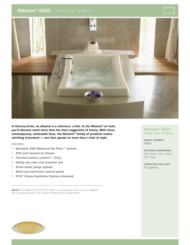 Jacuzzi Allusion 6636 Specification sheet