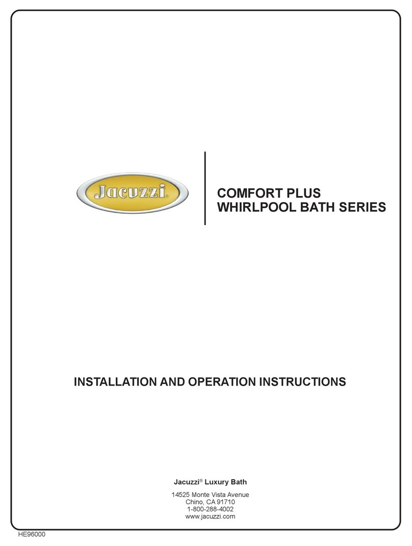Jacuzzi HE96000 Installation and operation instructions