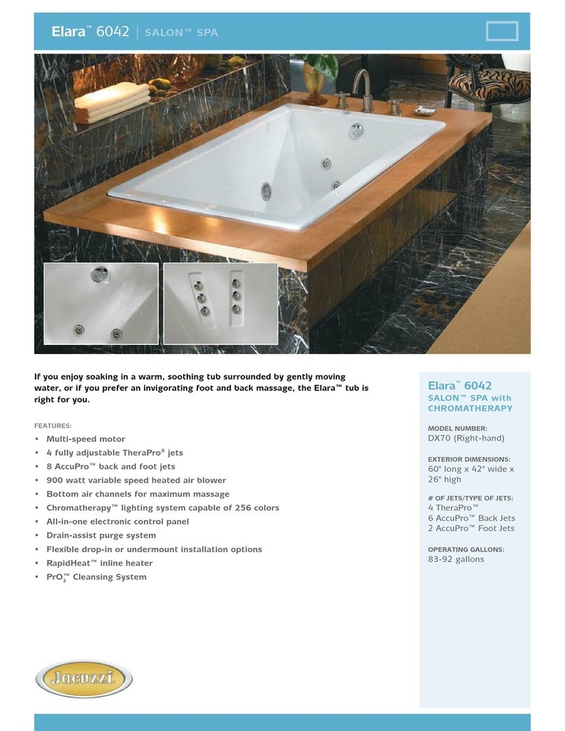Jacuzzi Elara 6042 Specification sheet