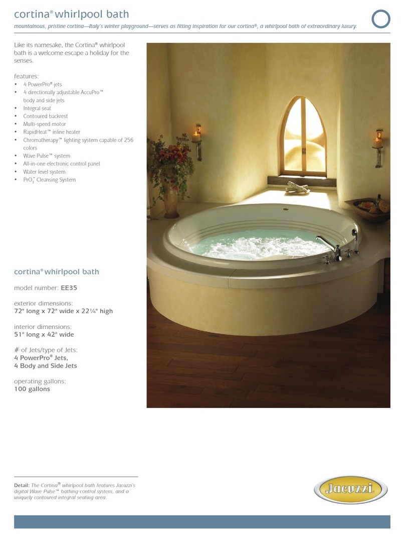 Jacuzzi Cortina EE35 Specification sheet