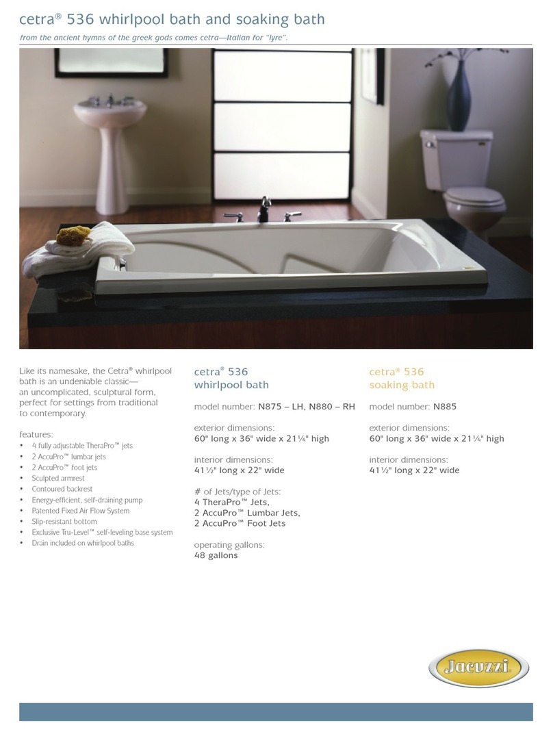 Jacuzzi CETRA 536 Specification sheet