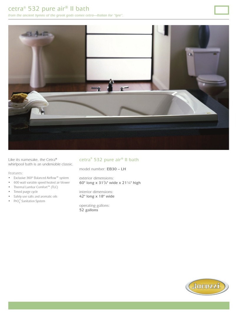 Jacuzzi Cetra 532 User manual Jacuzzi Cetra 532 User manual