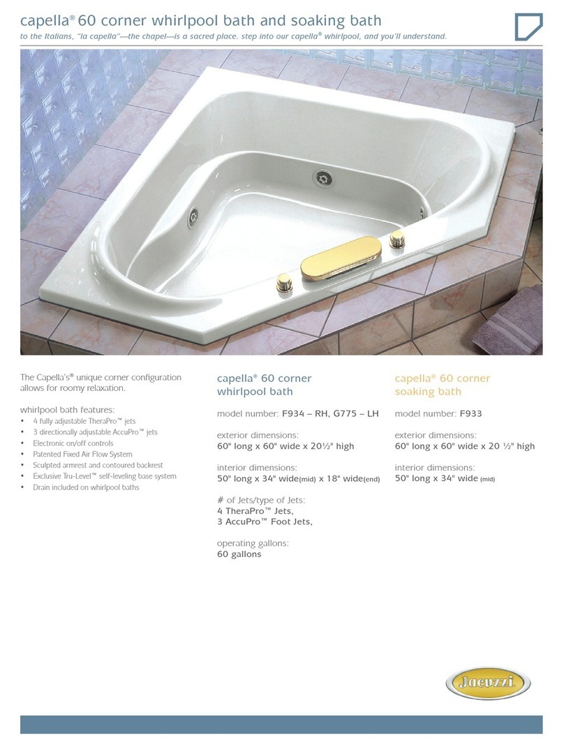 Jacuzzi CAPELLA 60 User manual Jacuzzi CAPELLA 60 User manual