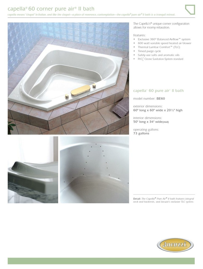 Jacuzzi Capella BE60 Specification sheet