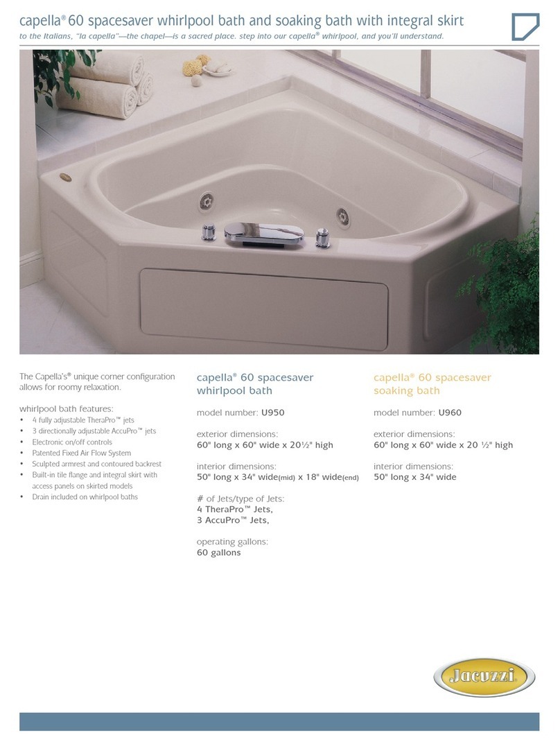 Jacuzzi CAPELLA 60 Specification sheet