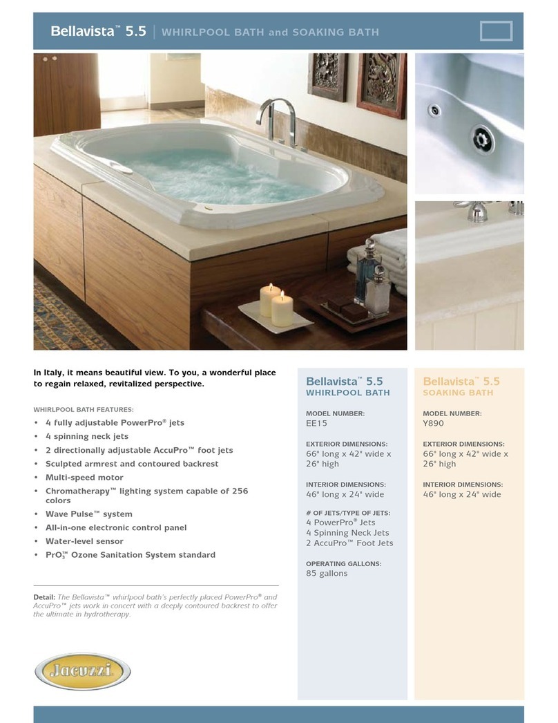 Jacuzzi BELLAVISTA 5.5 Specification sheet