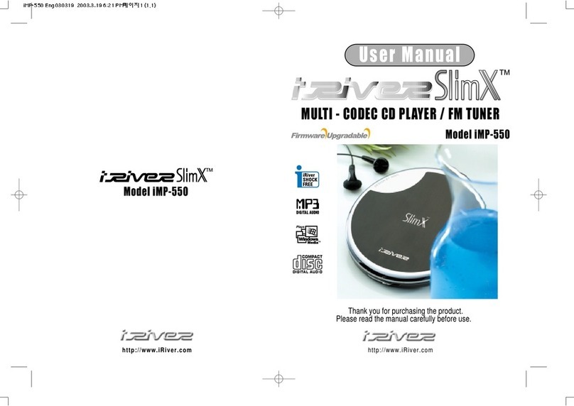 IRiver SlimX iMP-350 user manual