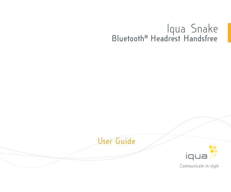 Iqua Snake Bluetooth Headrest Handsfree user guide