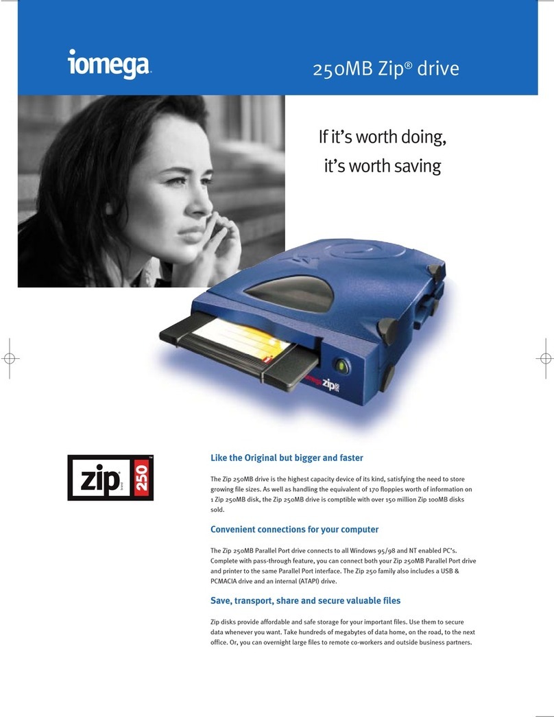 Iomega 250MB Zip Specifications